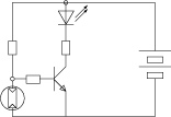 コンデンサを使ったタイマ回路図